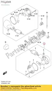 suzuki 3560133D30 lampe assy, ??avant - La partie au fond