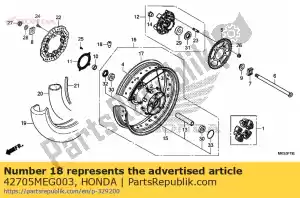 Honda 42705MEG003 poids, équilibre (20g) - La partie au fond