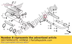 Tutaj możesz zamówić zespó?, l. Dawny. Rura od Honda , z numerem części 18374MN1670: