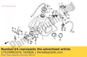 Honda 17524MN1670 tubo, combustible, 7.3 mm - Lado inferior