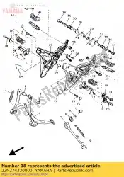 Here you can order the cover, rear footrest from Yamaha, with part number 22N274330000: