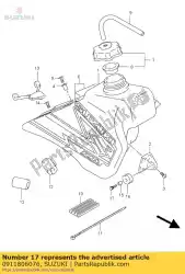 Ici, vous pouvez commander le boulon auprès de Suzuki , avec le numéro de pièce 0911806076:
