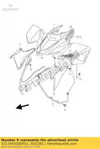 suzuki 5311945G00YU1 kap, koplamp - Onderkant