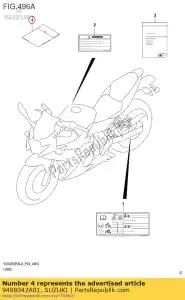 Suzuki 9498042A01 tas, eigenaar man - Onderkant