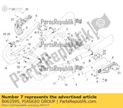 Aqui você pode pedir o proteção térmica cromada do silenciador esquerdo em Piaggio Group , com o número da peça B063595: