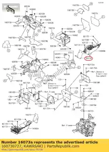 kawasaki 160730727 01 aislante, piso rr, dcha. - Lado inferior