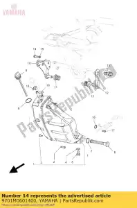 Yamaha 9701M0601400 perno, hex., - Lado inferior