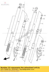 Here you can order the seat,spring from Suzuki, with part number 5117506F10: