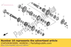 Qui puoi ordinare colletto, spline, 22x25x9 da Honda , con numero parte 23452KW3000: