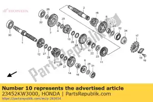 Honda 23452KW3000 colar, spline, 22x25x9 - Lado inferior
