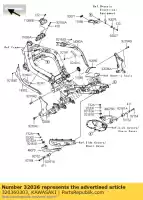 320360303, Kawasaki, support-bras oscillant, lh er650ecf kawasaki er-6f er-6n 650 2012 2013 2014 2015 2016, Nouveau