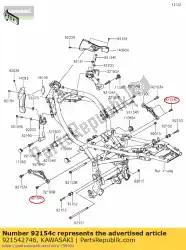 01 bout, contactdoos, 8x22 van Kawasaki, met onderdeel nummer 921542746, bestel je hier online: