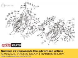 Aprilia AP9150526, Schroef met flens m7x1x42, OEM: Aprilia AP9150526