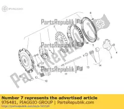 Here you can order the screw w/flange m8x25 from Piaggio Group, with part number 976481: