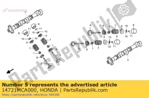 Honda 14721MCA000 valve, ex. - Bottom side