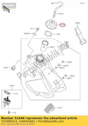 Here you can order the cap-assy-tank,fuel from Kawasaki, with part number 510480014: