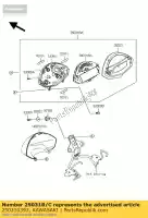 250310393, Kawasaki, medidor-assy, ??kph kawasaki er6n  d er650 c er 6n 650 , Novo