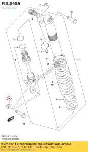 Suzuki 0915910067 porca - Lado inferior