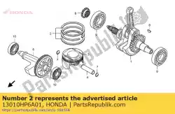 Aqui você pode pedir o conjunto de anéis, pistão (padrão) em Honda , com o número da peça 13010HP6A01: