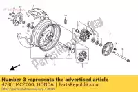 42301MCZ000, Honda, Eixo, rr. roda honda cbr fireblade rr cb hornet f f2 cb900f 900 , Novo