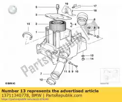 Ici, vous pouvez commander le joint torique auprès de BMW , avec le numéro de pièce 13711340778: