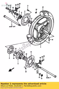 Suzuki 6921127A00 disco, freio rr - Lado inferior