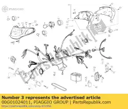 Aqui você pode pedir o conjunto de farol em Piaggio Group , com o número da peça 00G01024011: