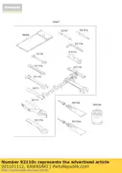 gereedschapsleutel van Kawasaki, met onderdeel nummer 921101112, bestel je hier online: