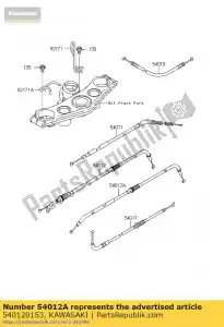 kawasaki 540120153 linka-przepustnica, zamykanie zr750-k - Dół