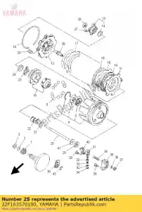 yamaha 22F163570100 rod, push - Bottom side