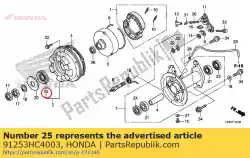 Aqui você pode pedir o vedação contra poeira, 45x76x19 em Honda , com o número da peça 91253HC4003: