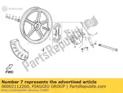 Aqui você pode pedir o eixo da roda dianteira em Piaggio Group , com o número da peça 00002112260: