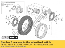 Aprilia AP8113805, Disco freno anteriore rh, OEM: Aprilia AP8113805