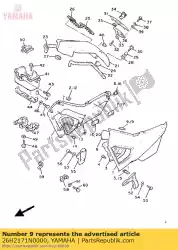 Aquí puede pedir lunar, cubierta lateral 3 de Yamaha , con el número de pieza 26H2171N0000: