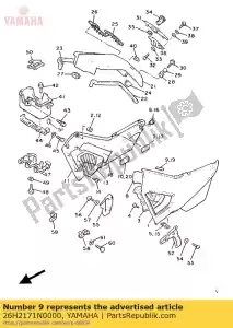 Yamaha 26H2171N0000 talpa, coperchio laterale 3 - Il fondo