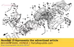 geen beschrijving beschikbaar op dit moment van Honda, met onderdeel nummer 80104HP5600, bestel je hier online: