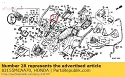 Here you can order the lever assy., lower vent from Honda, with part number 83155MCAA70: