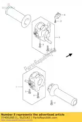schakelaar, handvat, l van Suzuki, met onderdeel nummer 3740026E11, bestel je hier online: