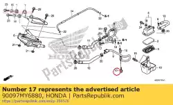 Here you can order the bolt, flange socket, 6x20 from Honda, with part number 90097MY6880: