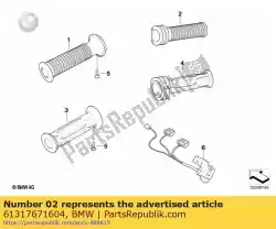 Here you can order the right grooved handle from BMW, with part number 61317671604: