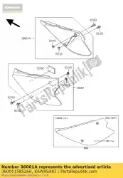 Qui puoi ordinare lato coperchio, rh, s. White da Kawasaki , con numero parte 360011585266: