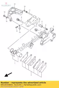 Suzuki 6910036860 conjunto de almofada - Lado inferior