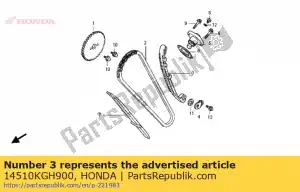 honda 14510KGH900 tensioner, cam chain - Bottom side