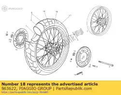 Here you can order the spoke from Piaggio Group, with part number 863622: