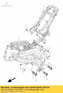 suzuki 4123316G0V boulon, rail de siège - La partie au fond