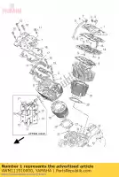 4WM111910000, Yamaha, deksel, cilinderkop 1 yamaha xv 1600 1999 2000 2001 2002, Nieuw