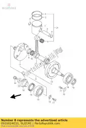 Here you can order the washer,crank pi from Suzuki, with part number 0916024033: