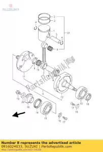 Suzuki 0916024033 washer,crank pi - Bottom side