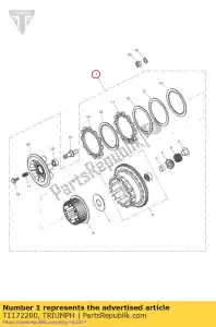 triumph T1172200 embrayage - La partie au fond