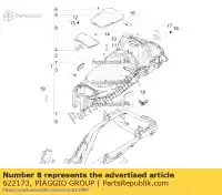 622173, Piaggio Group, junta do compartimento do capacete piaggio mp x x evo zapm36401 zapm36601 125 150 200 250 2005 2006 2007 2016, Novo